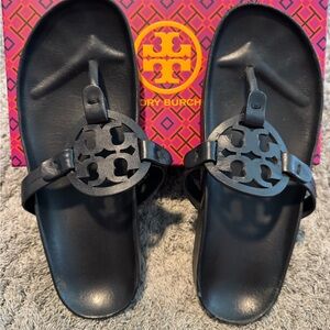 Tory Burch Black Miller Cloud Sandals